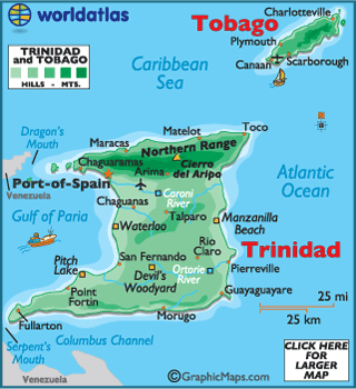 Trinite et Tobago carte